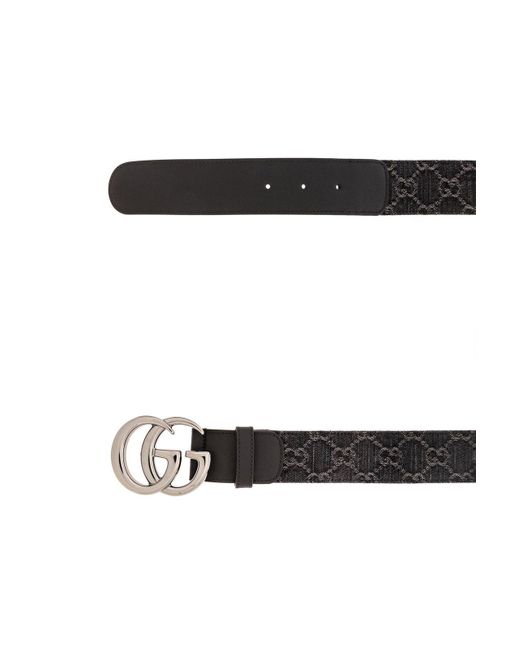 Gucci Black Monogrammed Belt,