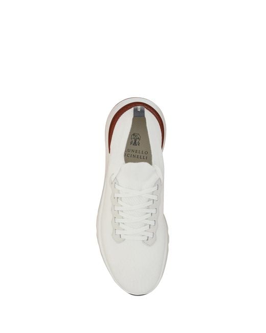 Brunello Cucinelli White Cotton Sneakers Upper: Trainers for men