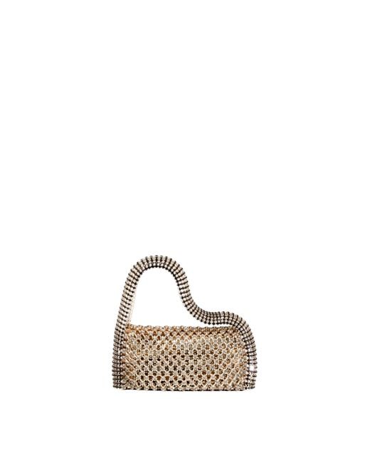 Benedetta Bruzziches Metallic Shoulder Bag Rachele La Grande Brass; Crystals