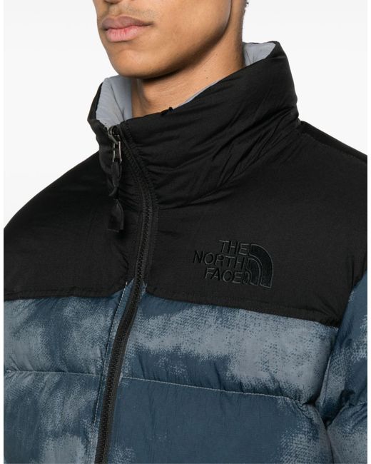 The North Face Blue 92 Crinkle Reversible Nuptse Down Jacket Clothing Coats for men