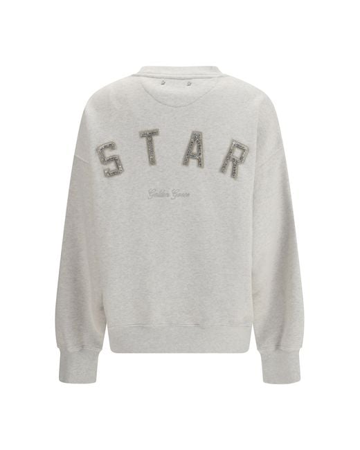 Golden Goose Deluxe Brand Gray Sweatshirt Star Cotton Sweatshirts