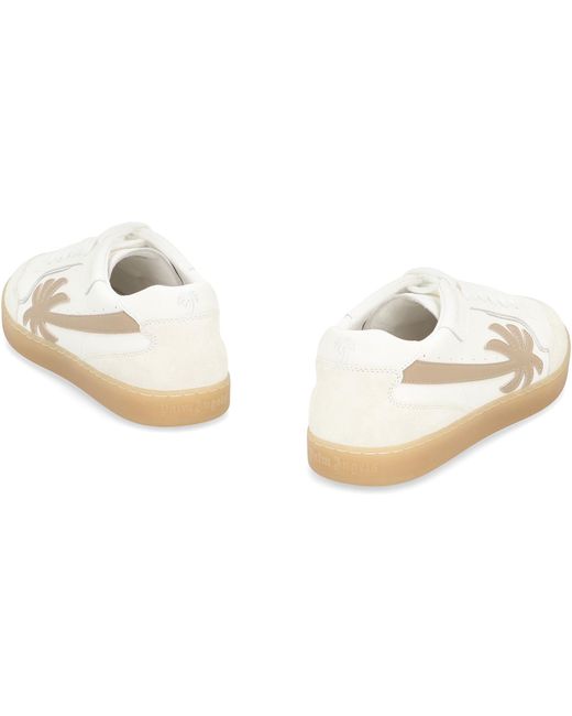 Palm Angels White Sneakers New Palm 1 Leather Cow Hide Trainers for men