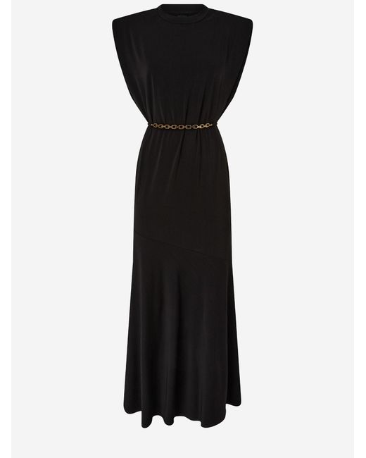 Pinko Black Dress Sleeveless Acetate