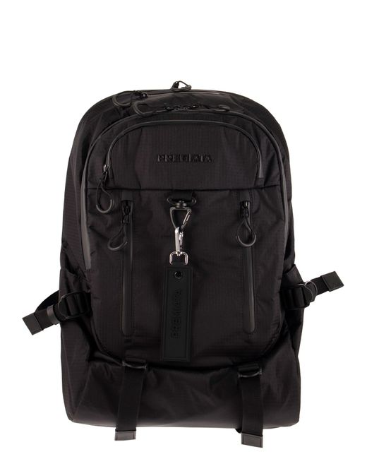 Premiata Black Ventura Backpack With Hooks for men