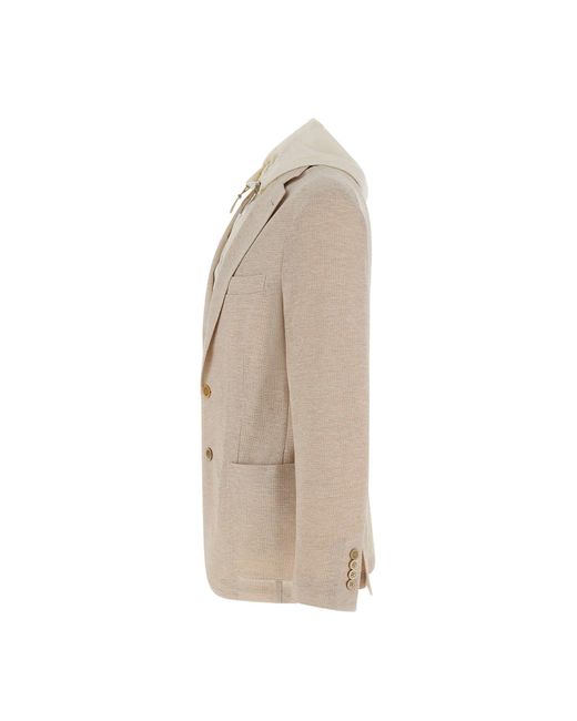 Eleventy Natural Linen And Cotton Jacket for men