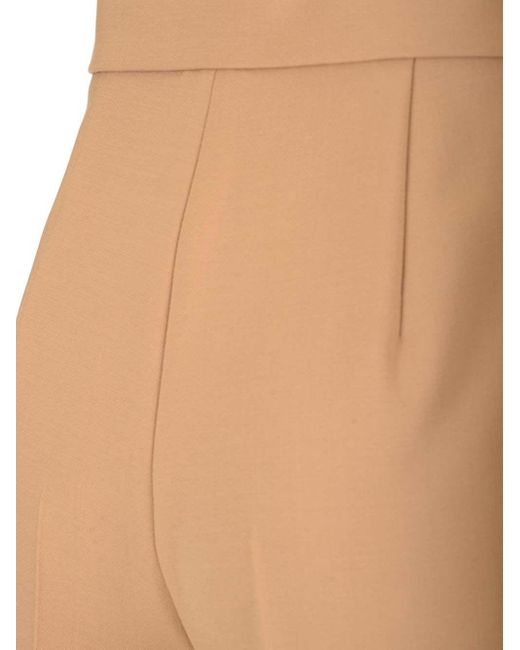 Max Mara Natural Wool Canvas Shorts