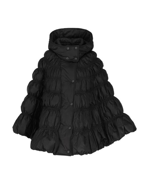 Chloé Black Short Cape Coat In Down