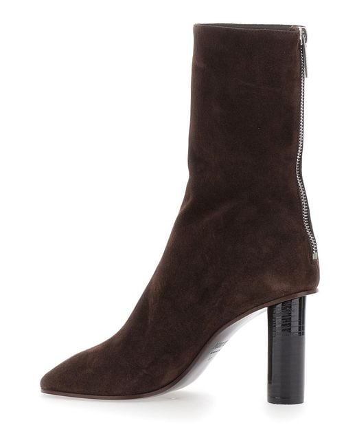 Paris Texas Brown Ankle Boot Alice 85 Leather Calf