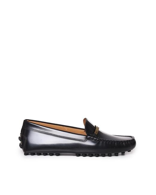 Tod's White Gommino Leather Loafers