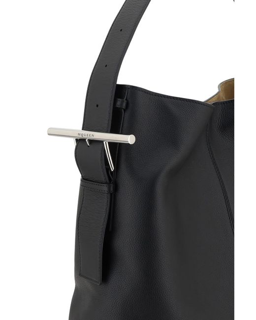 Alexander McQueen Black T-bar Sling Shoulder Bag