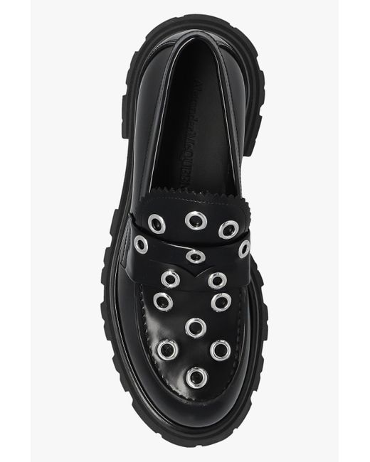 Alexander McQueen Black Studded Leather Shoes