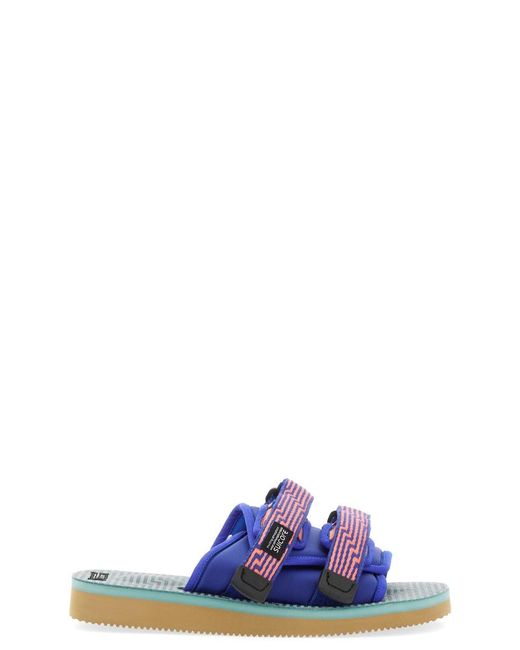 Suicoke Purple Nylon Slipper With Vibram Sole Rubber Sandal for men