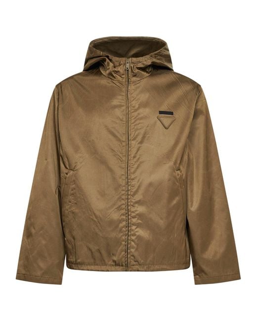 Prada Green Hooded Jacket for men