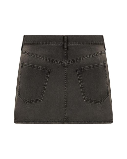 Coperni Black Skirt Mini Denim Wrap Cotton