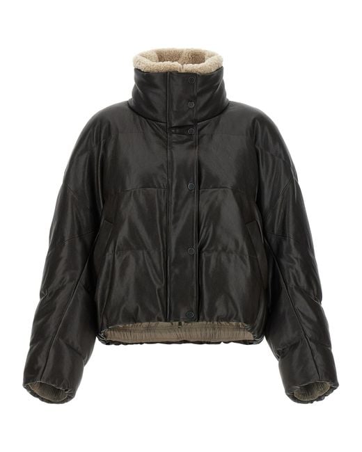 Brunello Cucinelli Black Lamb Leather Jacket Clothing