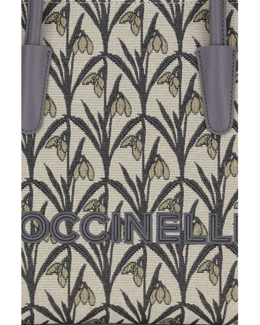 Coccinelle White Jacquard Tote Bag Shoulder