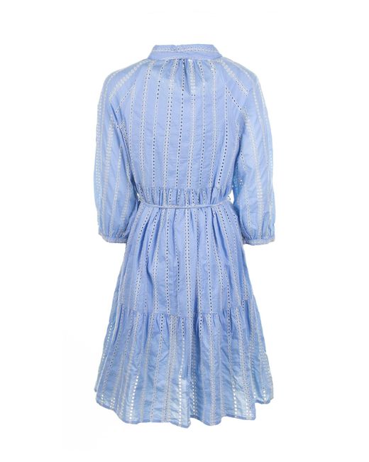 Woolrich Blue Light Sangallo Dress With Drawstring