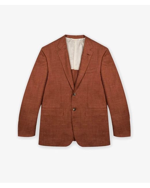 Larusmiani Brown Godard Tailored Jacket Blazer for men