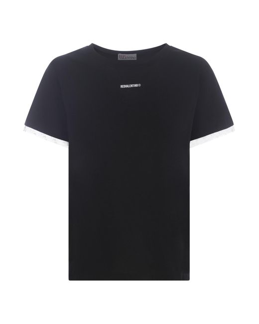 RED Valentino Black T-shirt In Cotton