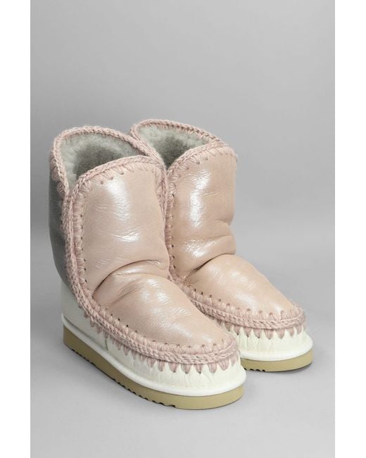 Mou Gray Eskimo 24 Low Heels Ankle Boots