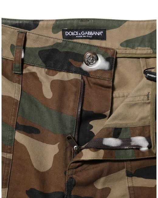 Dolce & Gabbana Green Slim-Fit Trousers