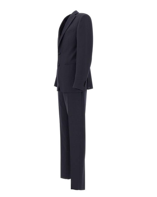 Corneliani Blue Fresh Wool Three-Piece Formal Suit for men