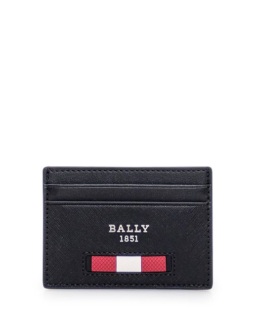 Bally Gray Leather Card Holder for men