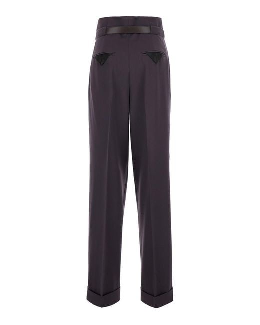 The Attico Blue Trousers Wool