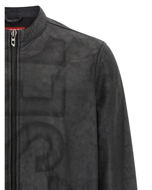 DIESEL Gray L-Evert-A Puffer Jackets for men
