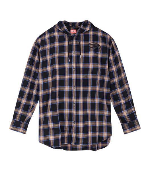 DIESEL Blue S-Dewny Cotton Shirt for men