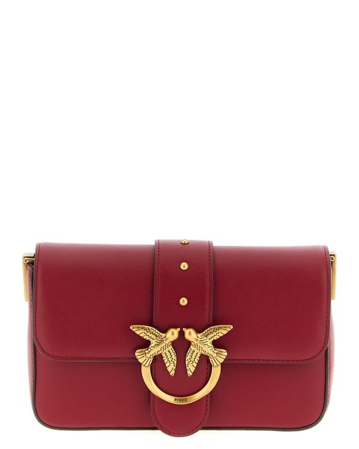 Pinko Red 'Mini Love Slouchy' Small Shoulder Bag