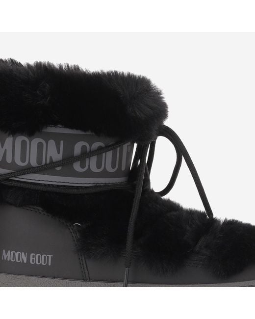 Moon Boot Black Ankle Boots Ltrack Tube Polyamide