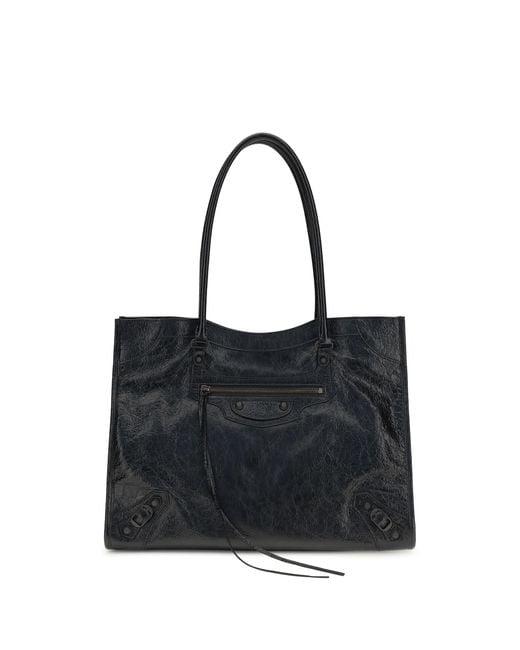 Balenciaga Black Small Le City Tote Bag Lamb Ovis Aries Shoulder