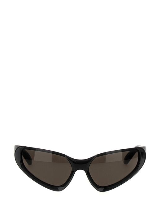 Balenciaga Black 'Xpander Rect' Sunglasses for men