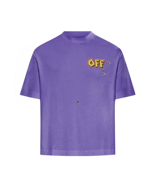 Off-White c/o Virgil Abloh Purple Arrow Skate T-Shirt for men