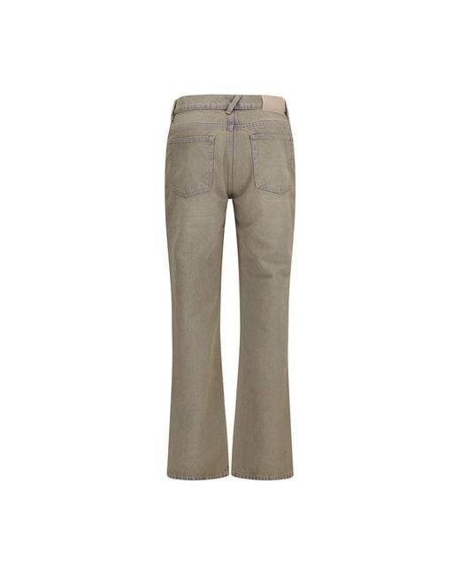 Our Legacy Gray Bicolor Cotton Bootcut Jeans for men