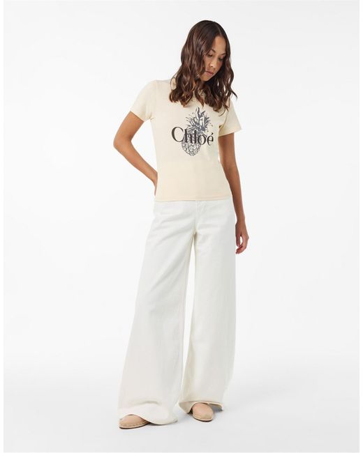 Chloé Natural Pary Scalloped Espadrilles Shoes Flats
