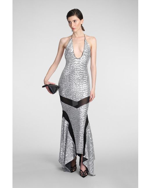 The Attico Metallic Saskia Midi Dress