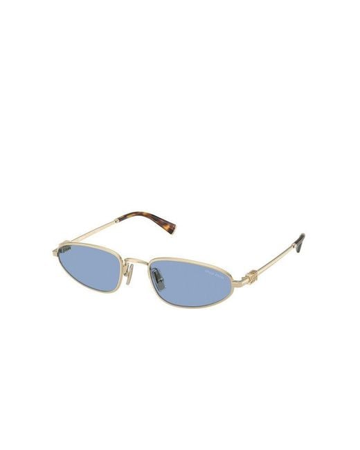 Miu Miu Blue Miu Sunglasses Metal Eyewear