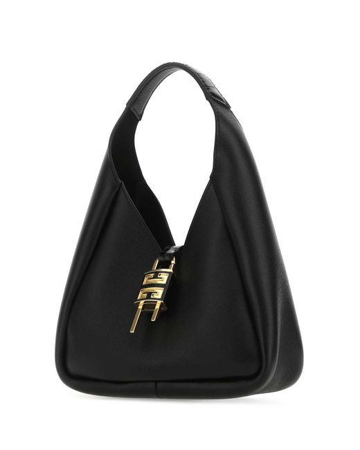 Givenchy Black Leather G-Hobo Handbag