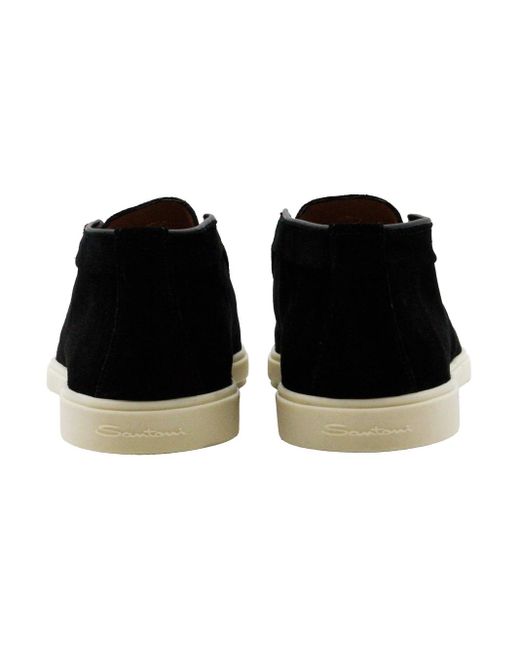 Santoni Black Laced Shoes