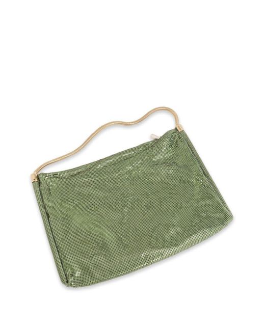 Rabanne Green Mesh Tube Shoulder Bag
