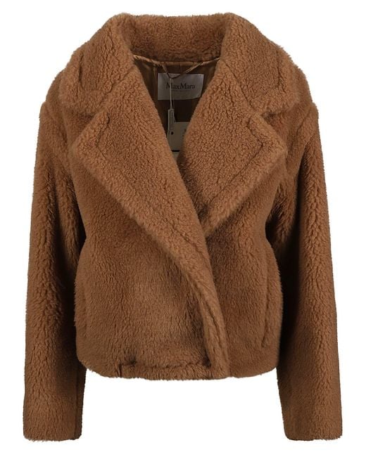 Max Mara Brown Cropped Wrap Coat