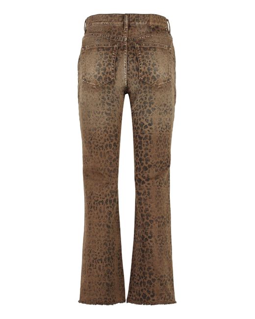 Golden Goose Deluxe Brand Brown Deryn Cropped Flare Jeans