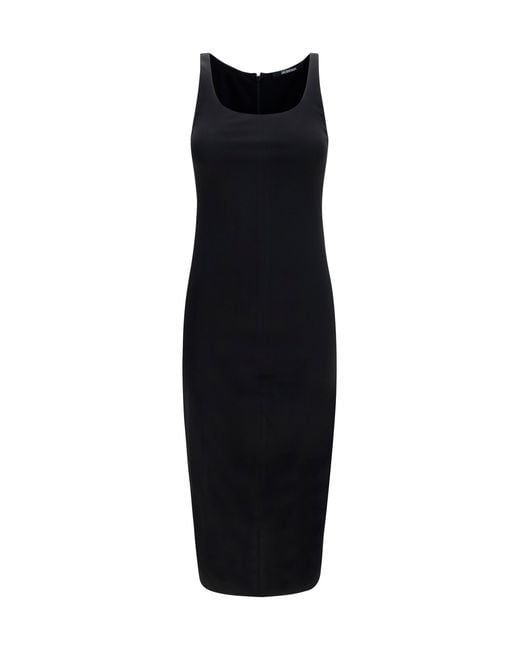 Jacquemus Black Regata Dress Viscose; Polyamide; Elastane