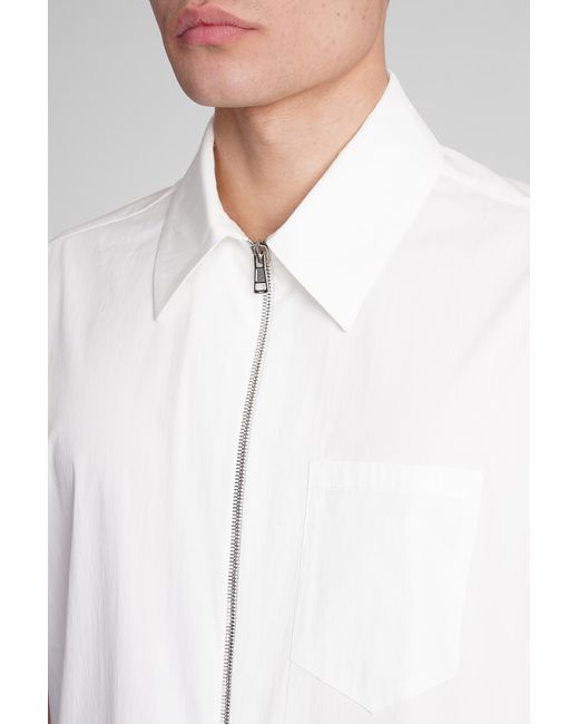 Low Brand White Shirt Zip S143 Shirt for men