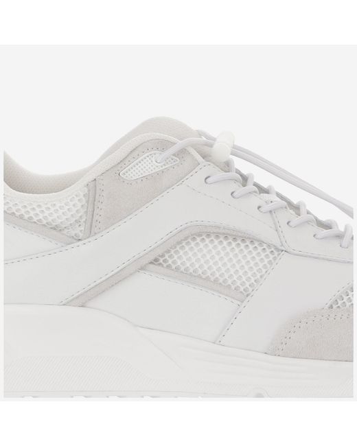 Saint Laurent White Sneakers Bump Leather Trainers for men