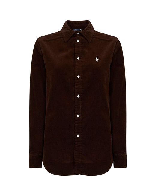 Polo Ralph Lauren Brown Shirt Classic-Fit Corduroy Cotton