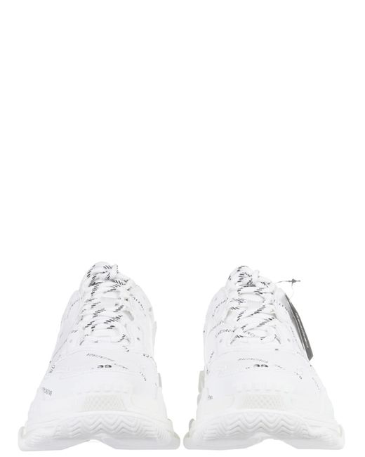 Balenciaga Leather White Triple S Sneakers Vegan - Lyst