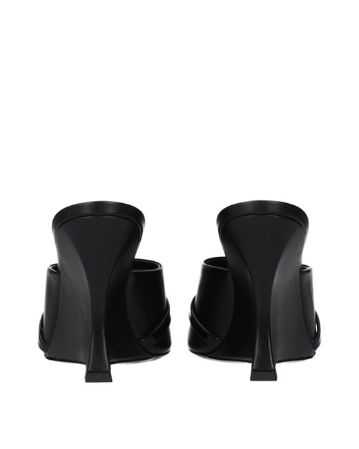Versace Black Wedges Leather